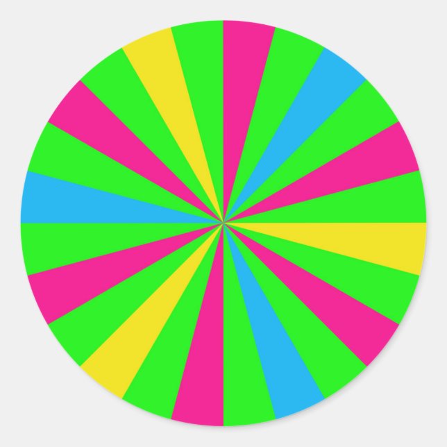 Roligt Färglöst nylonslitstreck Runt Klistermärke (Framsida)