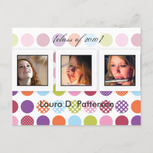 Roligt+färglöst polka dots, DIY-foton vykort