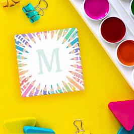 Roligt Färgpenna Blek Monogram Post-it Block