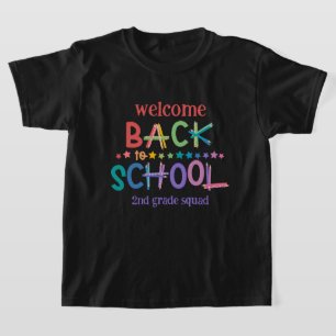 Roligt Färgpennas Stars Välkommen Back to school T Shirt