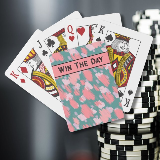 Roligt Färgrikt Mönster Casinokort (Colorful Brushstrokes Pattern Playing Cards)