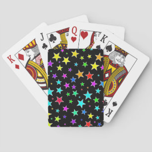 Roligt färgrikt stjärnamönster som leker kort casinokort