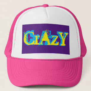 roligt - färgstark CRAZY-typografi   Keps