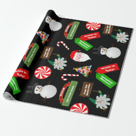 Roligt, färgstark och Personlig gift från tomten Presentpapper