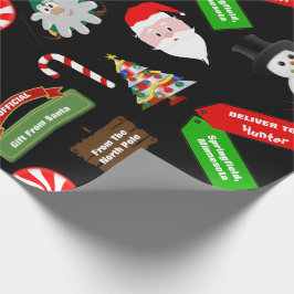 Roligt, färgstark och Personlig gift från tomten Presentpapper