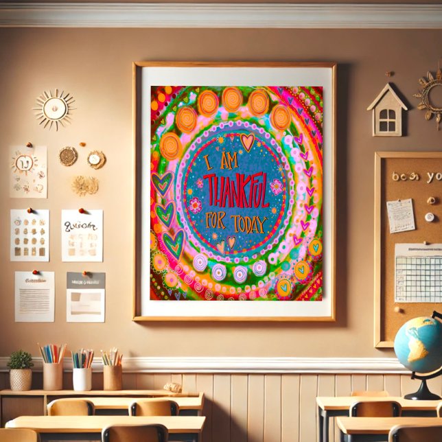 Roligt - färgstark tack för dagens inspiration poster (Skapare uppladdad)