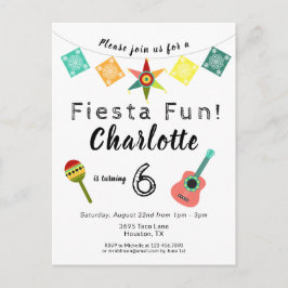 Roligt Färgstarka barn Fiesta-Födelsedagsfest Vykort
