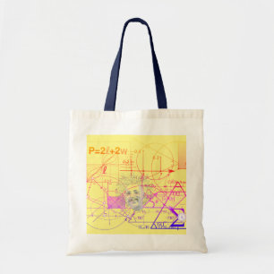 Roligt - färgstarka ekvationer Geometric Designs Tygkasse