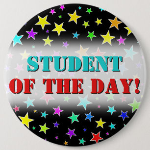 Roligt, färgstarka stjärnor Mönster Knapp