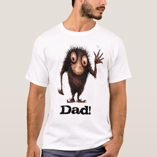 Roligt fars dagtroll - pappa! t shirt (Framsida)