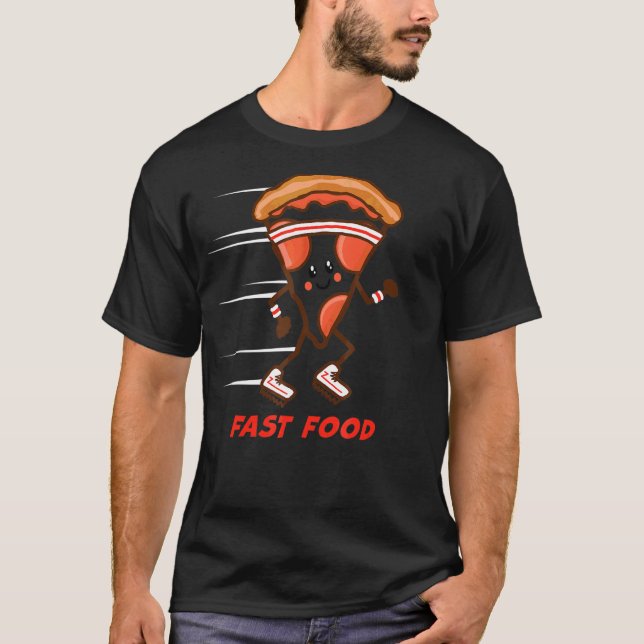 Roligt Fast Food Pizza Running Headband Sneakers H T Shirt (Framsida)