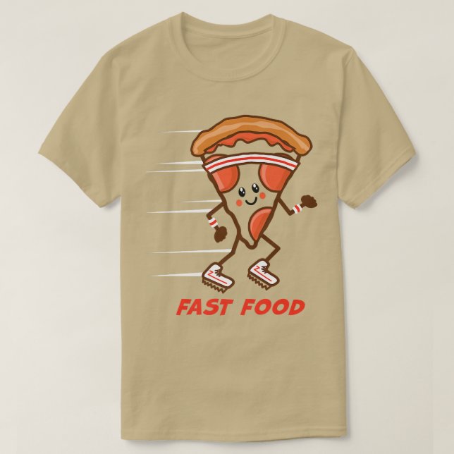 Roligt Fast Food Pizza Running Headband Sneakers H T Shirt (Design framsida)