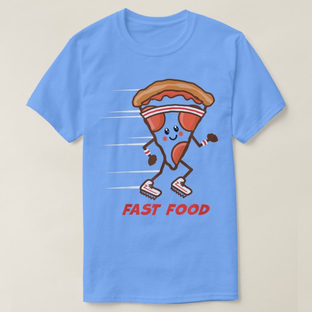 Roligt Fast Food Pizza Running Headband Sneakers H T Shirt (Design framsida)