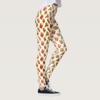 Roligt Fast Food Prated Leggings