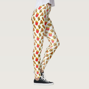 Roligt Fast Food Prated Leggings