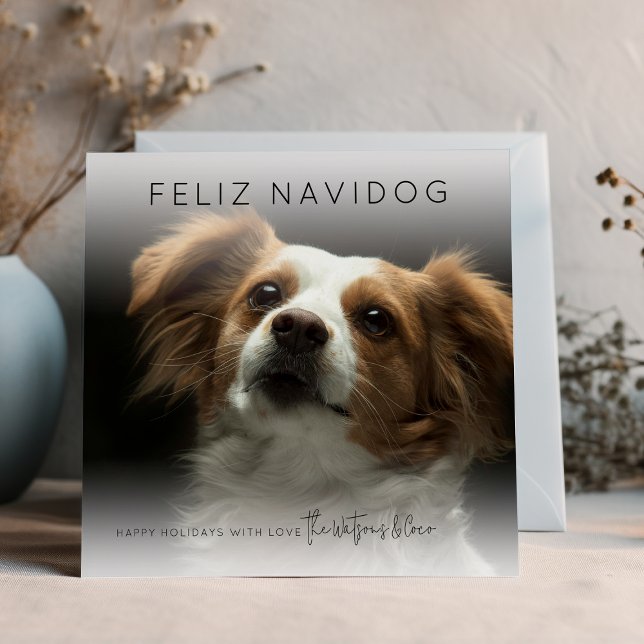 Roligt Feliz Navidog | Fotojul Julkort (Skapare uppladdad)