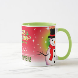 Roligt Festive Best Chef någonsin med Snögubbe-jul Mugg