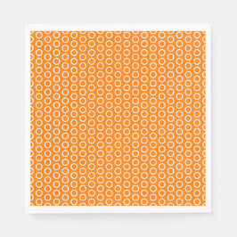 Roligt Festive Bright Orange White Tiled Art Mönst Pappersservett