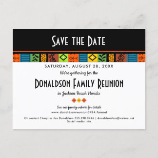 Roligt Festive Family Reunion eller Party Spara da Meddelande Vykort