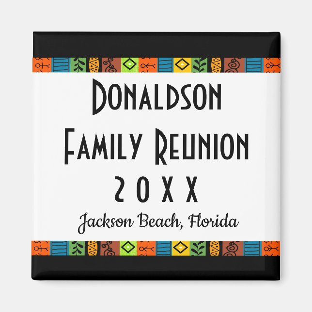 Roligt Festive Family Reunion Keepsak Souvenir Gif Magnet (Framsidan)