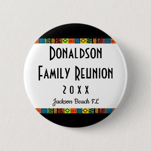 Roligt Festive Family Reunion Souvenir Keepsaké Gi Knapp