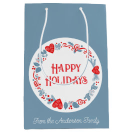 Roligt Festive glad helg familj namn blue