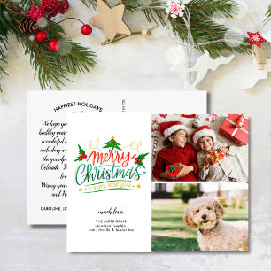 Roligt, Festive God jul, 2 foton vykort