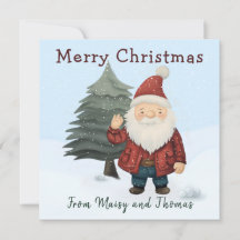 Roligt Festive Kids-julkort för vänner