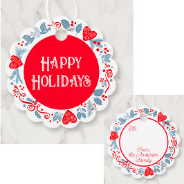 Roligt Festive lycklig helgdag-märkre för namn-gåv Gåvor Etiketter