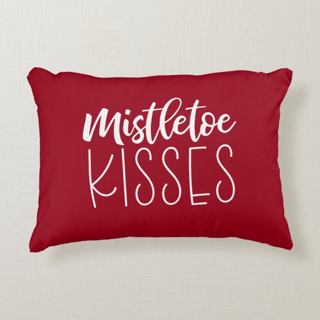 Roligt Festive Red jul Dekorativ kudde (Framsidan)