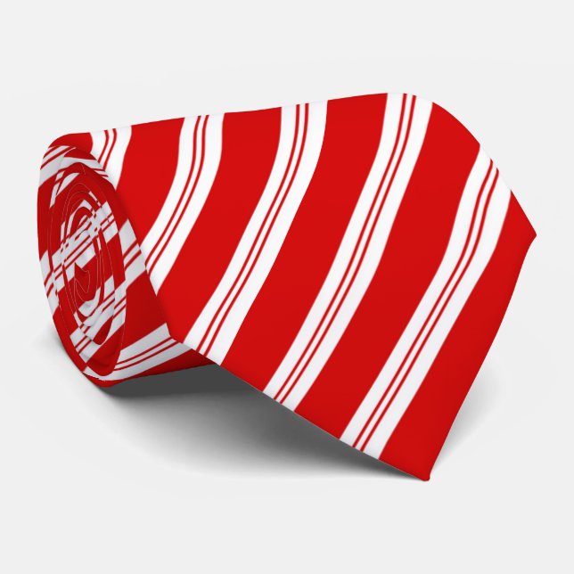 Roligt Festive Red White candy cane rand Slips (Rullad)