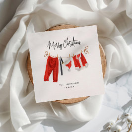 Roligt Festive Santa's Clothesline- jul Pappersservett