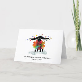 Roligt Festive Sheet med julafton Ljus Helgkort