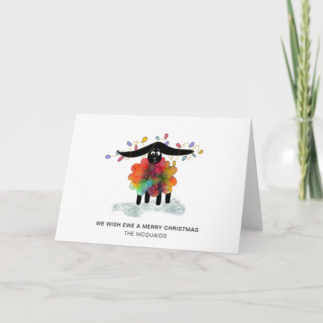 Roligt Festive Sheet med julafton Ljus Helgkort (Framsida)