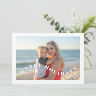 Roligt Festive Swirl Photo Helgdag Card Julkort