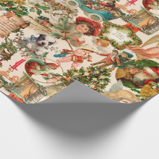 Roligt, festlig och färgstark julhelg Ephemera Presentpapper (Hörn)