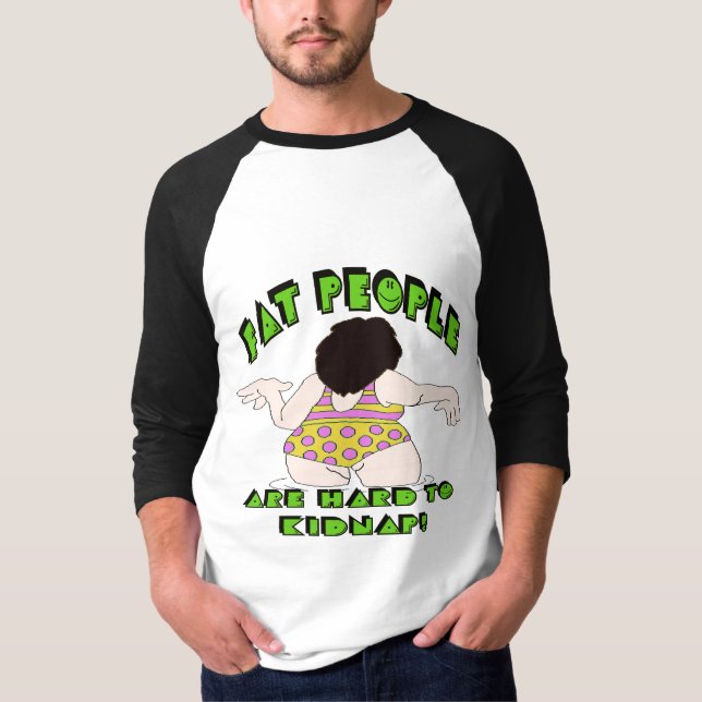 Roligt fett folk T-tröjagåvor T-shirt (Framsida)