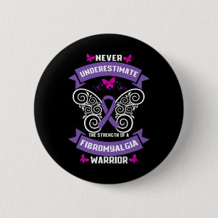 Roligt Fibromyalgia Warrior Awareness 1 Knapp