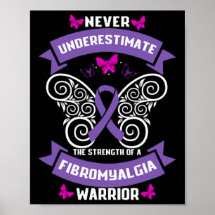 Roligt Fibromyalgia Warrior Awareness 1 Poster
