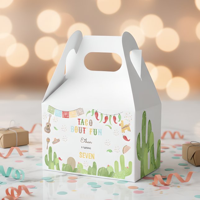 Roligt fiesta mexican barns födelsedag presentaskar (Skapare uppladdad)