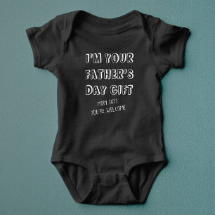 Roligt First Fars dag Gift från Kids Humor Black T Shirt