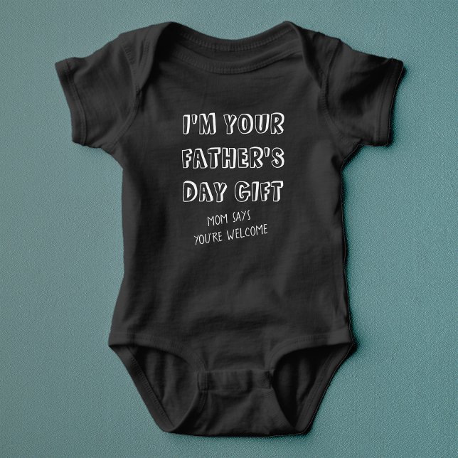 Roligt First Fars dag Gift från Kids Humor Black T Shirt (Skapare uppladdad)