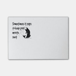 Roligt Fishing Quote Behålla Mouth Post-it Block