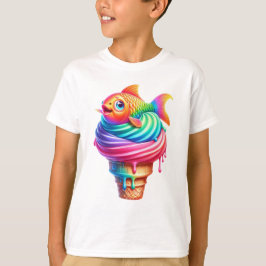Roligt Fishy Dessert Fishy Ice Cream Cone T Shirt