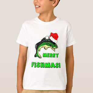 Roligt fiska för jul t shirt