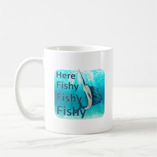 Roligt fiska här den skumma skumma sailfishen kaffemugg