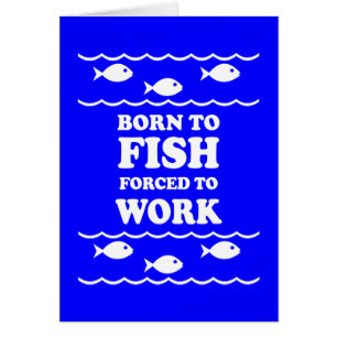 Roligt fiske hälsningskort