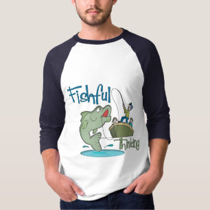 Roligt fiske - tänkande Fishful Tee Shirt