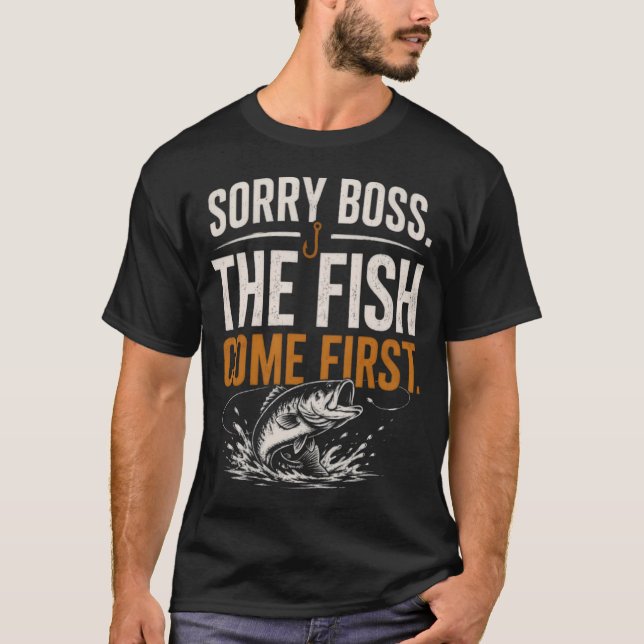 Roligt fiskecitat t shirt (Framsida)