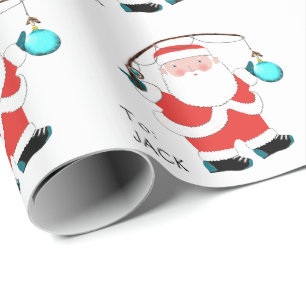 Roligt fisketema julpresentpapper presentpapper
